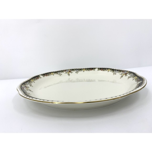 Zsolnay Hungary Bone China Sissy Pattern Gold Tea  Serving Platter Large - Picture 7 of 8